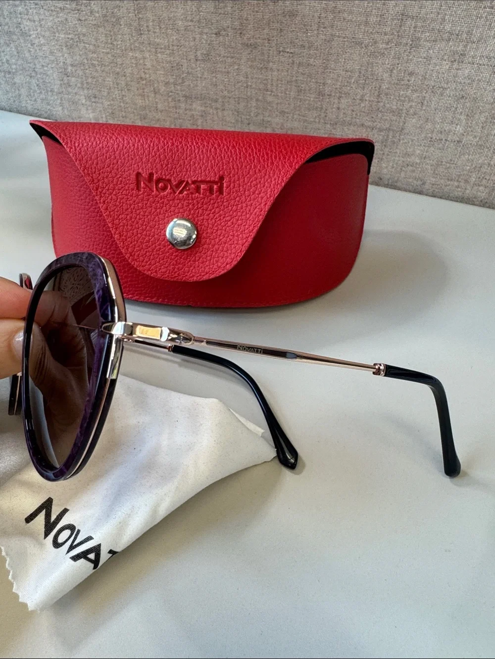 Authentic Novatti Italian Sunglasses in Purple NEW